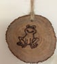 Unique Hand Crafted Double-Sided Wooden Hanging Decorations. Set of Six. - Image 7