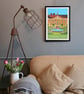 Priory Park Reigate travel poster print by Susie West - Image 5