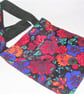 FLORAL shoulder or cross body Bag, small, lightweight, bright jewel colours - Image 1