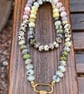 On Safari Hand Knotted Beaded Gemstone Necklace - Image 1