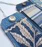 Gift Tags - Vintage denim with reclaimed curtain textiles - Blue Jeans - Image 2