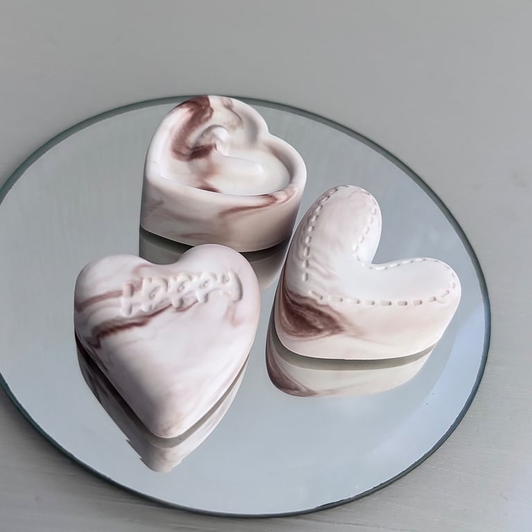 Handmade Essential Oil Diffuser Hearts Set of 3 Eco Friendly Aroma Stones Gift