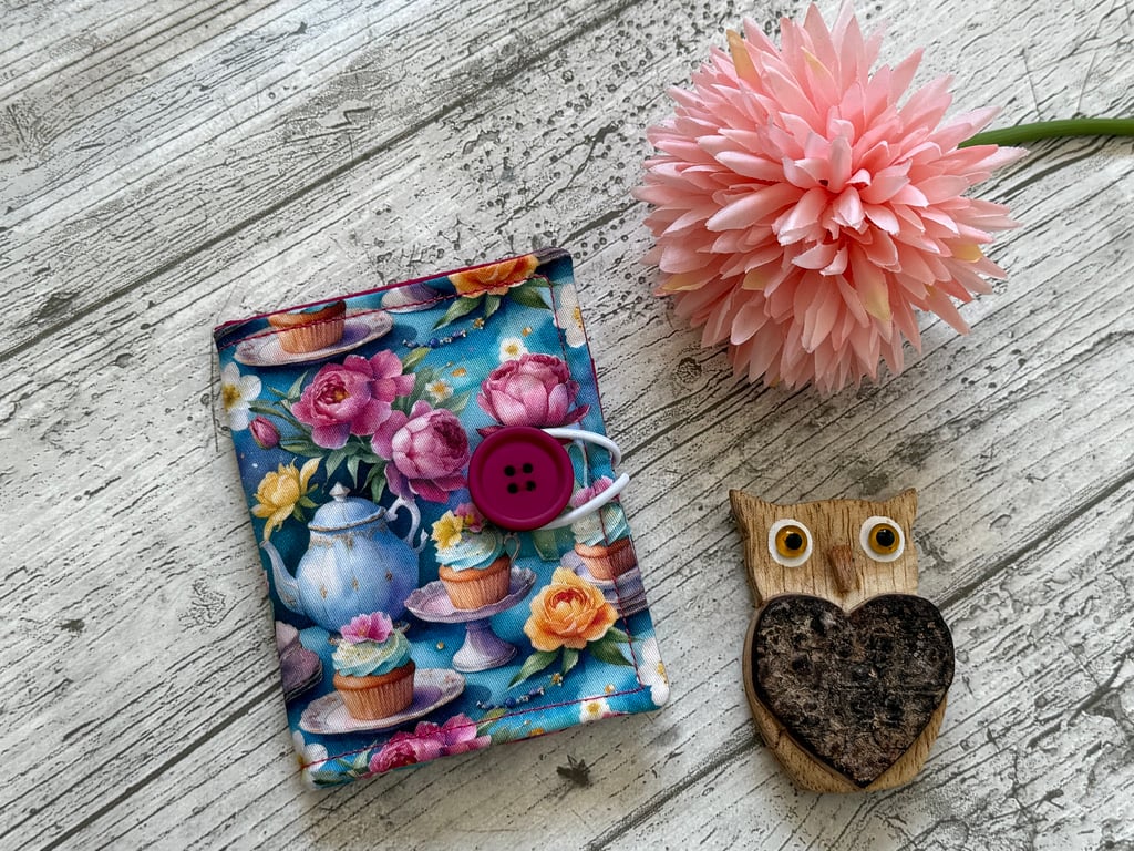 Fabric tea bag holder case pouch tea sachets afternoon tea travel work wellbeing