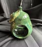 Pear-Shaped bird seed feeder in Mossy Green
