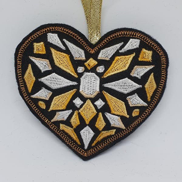 Bejeweled Christmas ornaments Black