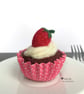 Pin Cushion - Strawberry cupcake
