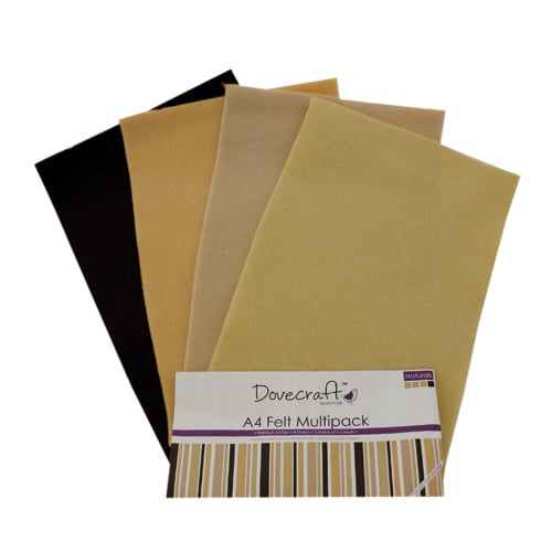 Dovecraft A4 Felt Multiple Pack - Naturals