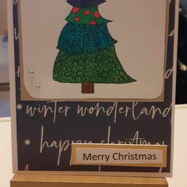 Modern Christmas Tree Card