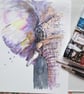 Elephant Portrait Painting. Original Watercolour - Image 5