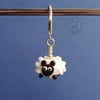 Tiny Glass Sheep Stitch Marker