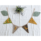 Wild Safari Name Garland - Quilted Leaf & Velour Heirloom Nursery Bunting