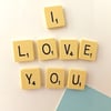 I LOVE YOU Scrabble Magnets