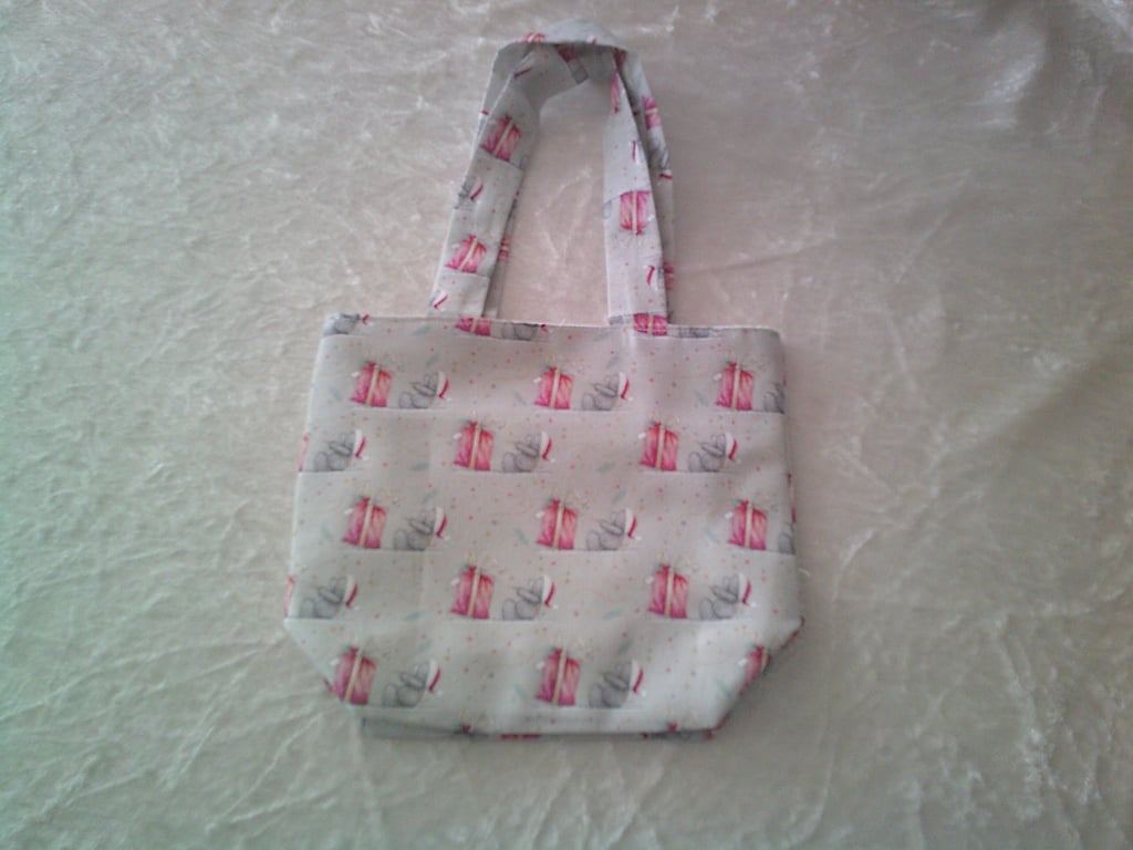 Gift Bag with Little Grey Bear with Parcels