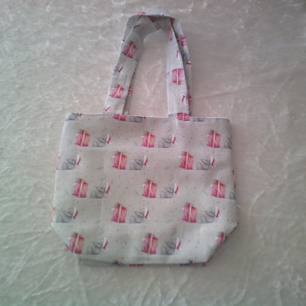 Gift Bag with Little Grey Bear with Parcels