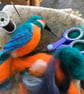 Kingfisher needle felted bird ornament  - Image 6