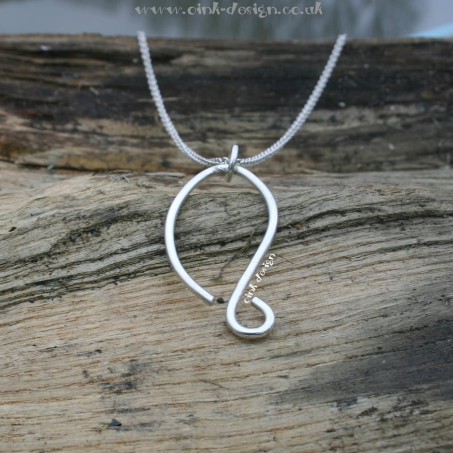 Sterling Silver abstract necklace