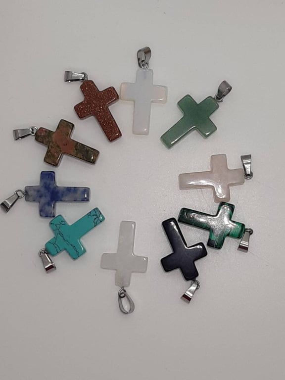 Chakra pendant, healing pendant, cross pendant