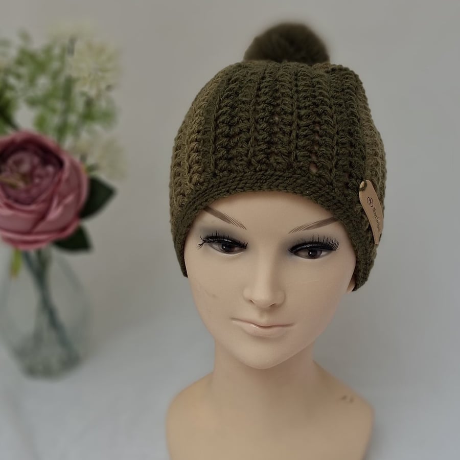 Ladies handmade crochet beanie