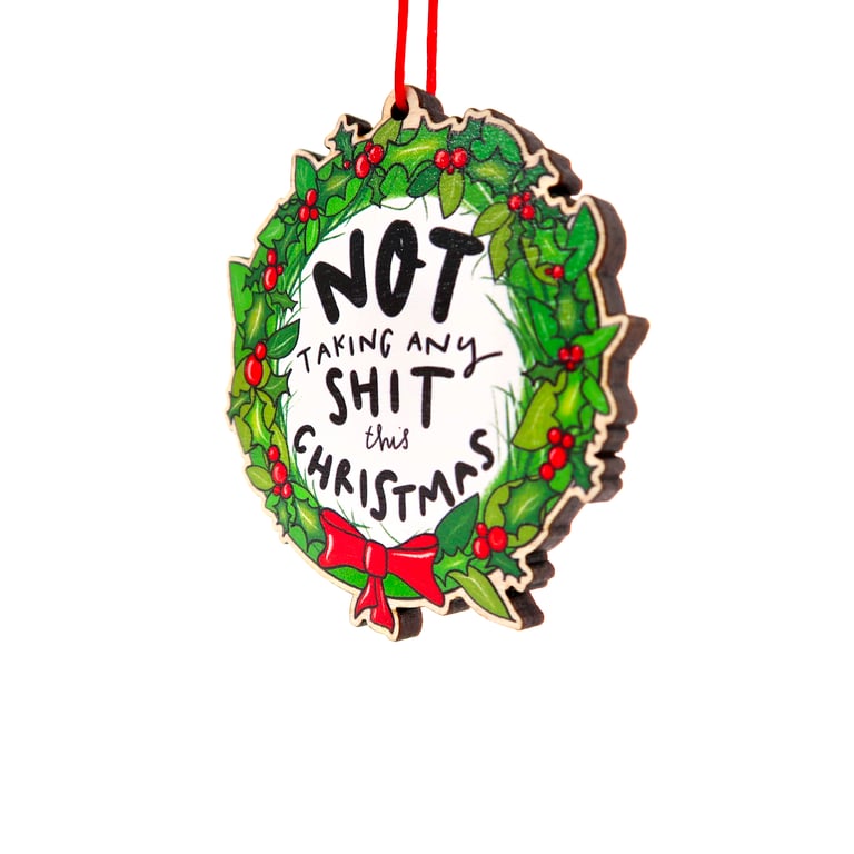 Not taking any shit this Christmas tree decoration 