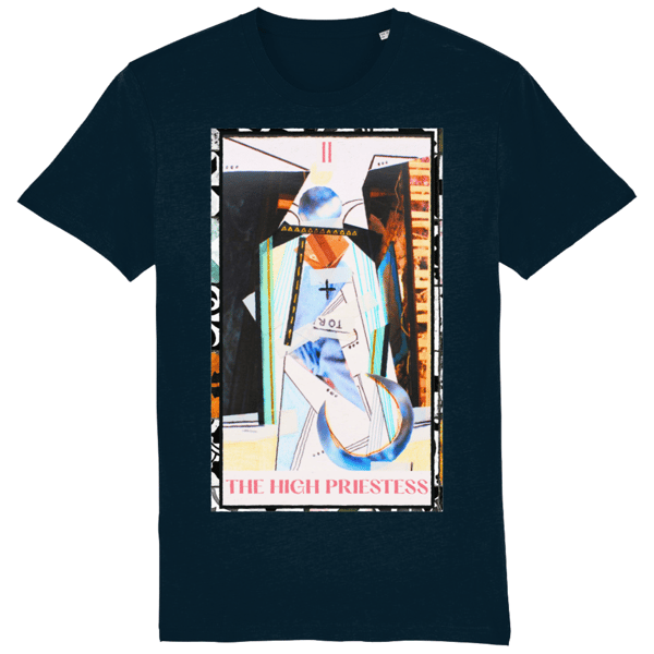 The High Priestess Tarot card collage T-shirt