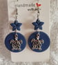 Turtle Polymer Clay Earrings.  316 Surgical Stainless Steel