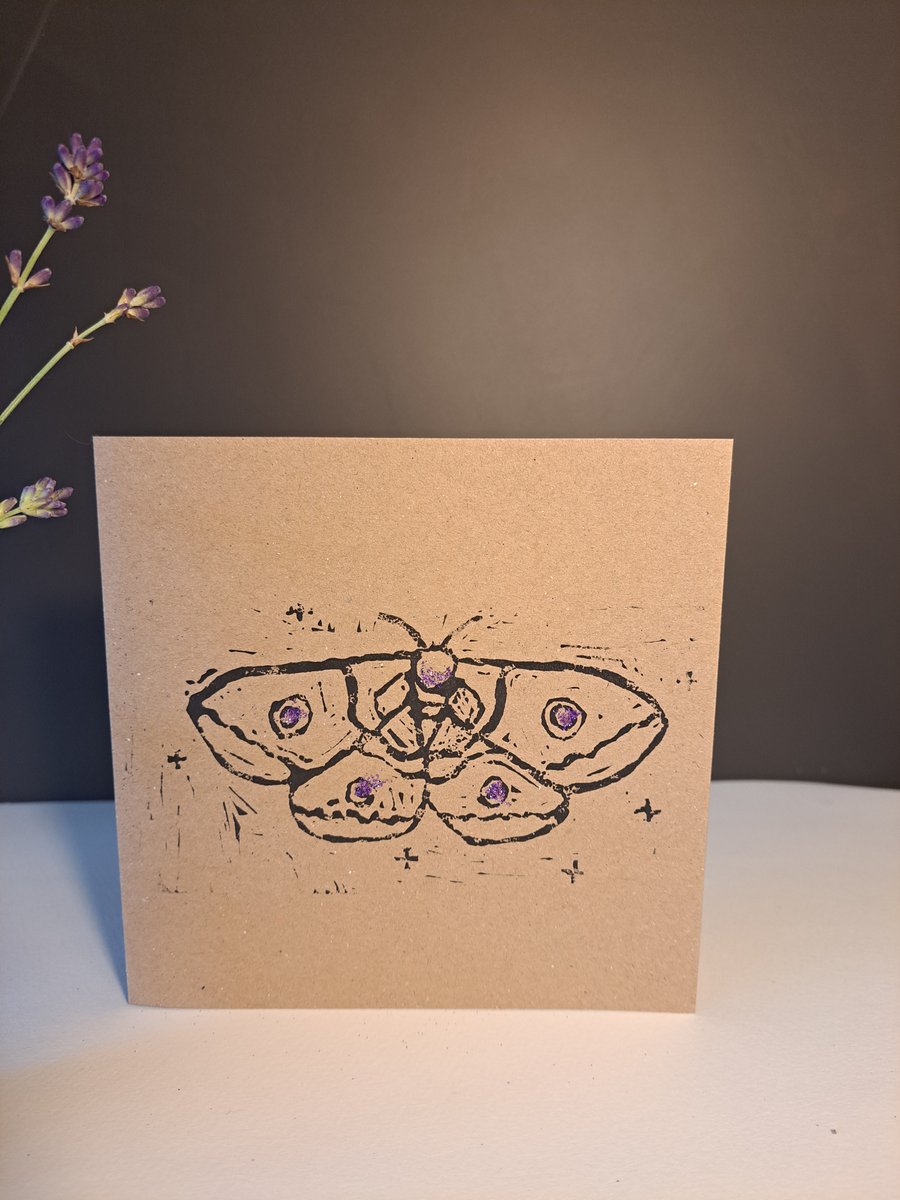 glitter moth cards