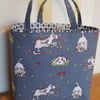 Gift bag: doggies on blue