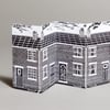 The Terrace - Lino printed folding card- New home.