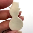 Pack of 2 46mm medium Snowman shapes made with Bullseye 90coe glass