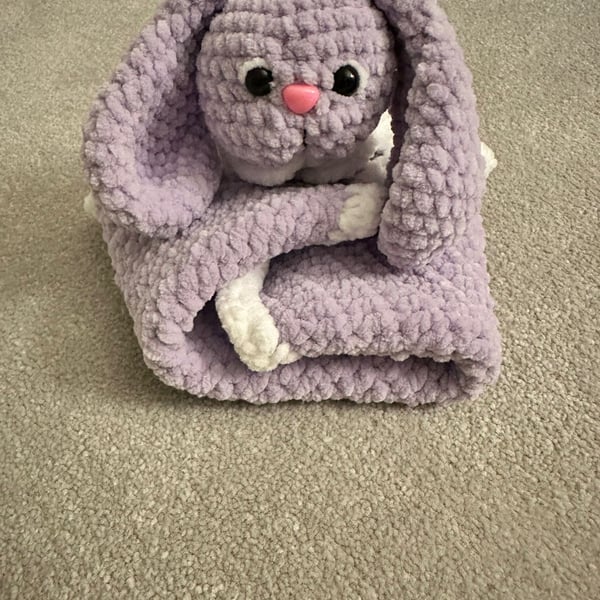 Bunny Crochet Baby Comforter