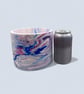 Blue, Lilac and Purple Plant Pot - Marbled Large Round Planter - Image 2