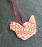 French Hen Porcelain Decoration Christmas 1 Chicken - The Porcelain Menagerie - Image 2