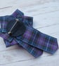Pride of Scotland Purple & Navy Tartan Ribbon Ruffle Celtic Brooch Pin  - Image 4