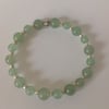 Green aventurine gemstone and silver beaded bracelet