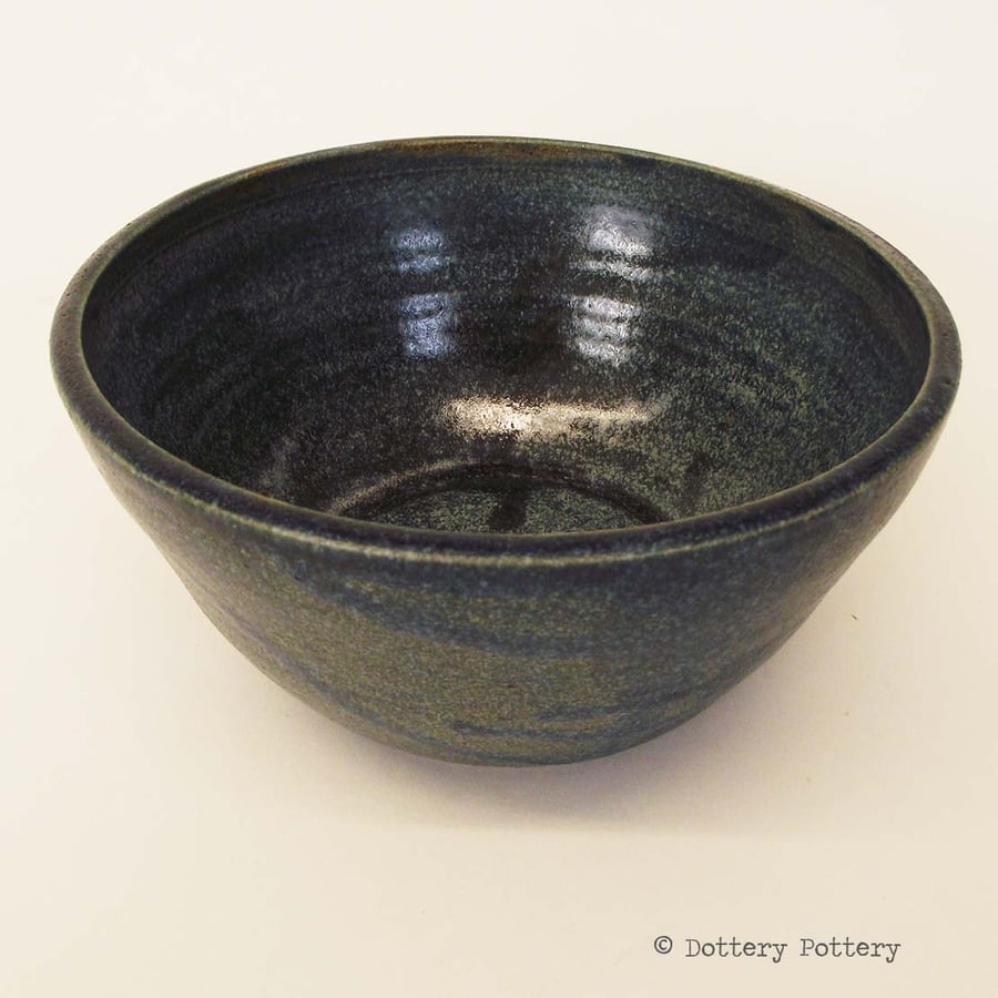 Speckled blue Ceramic bowl stoneware pot