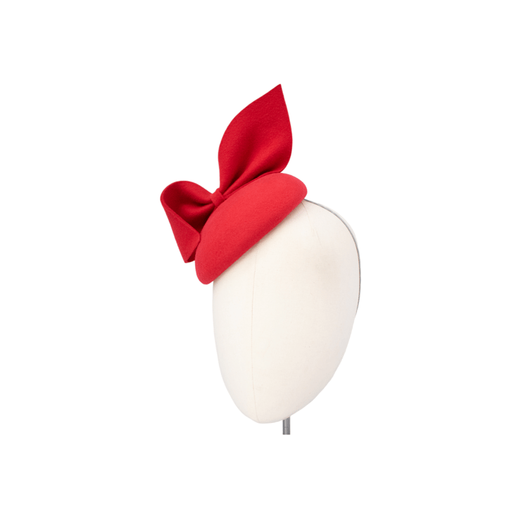 Red Felt Fascinator Hat Womens Wedding Races Folksy