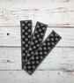 Japanese Style Linen Bookmark: Black Cross Stitch Textile Gift - Image 3