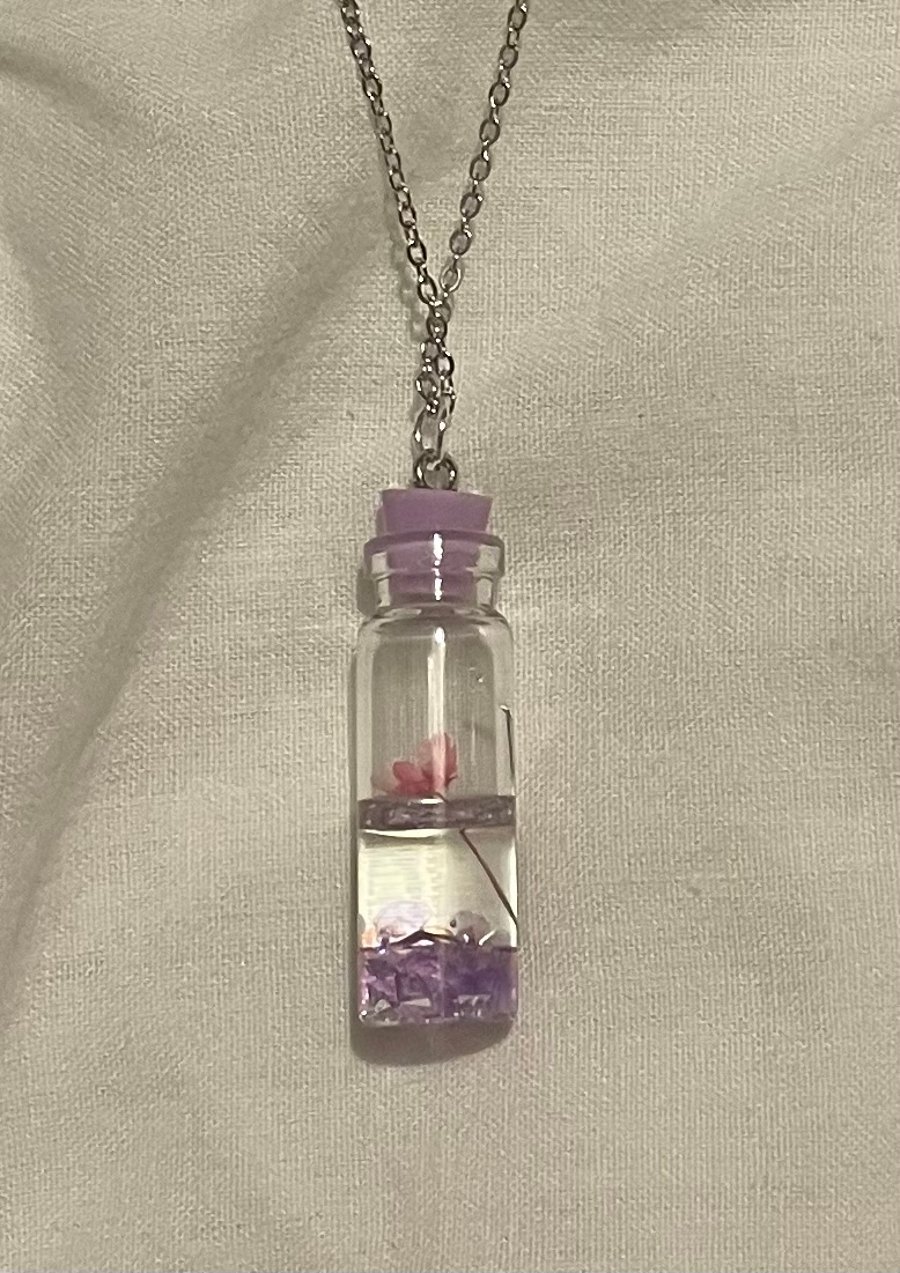 Tecna - purple fairytale necklace