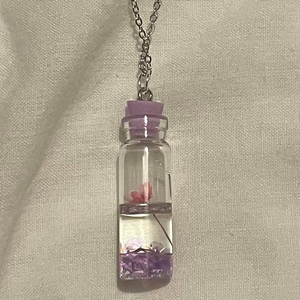 Tecna - purple fairytale necklace