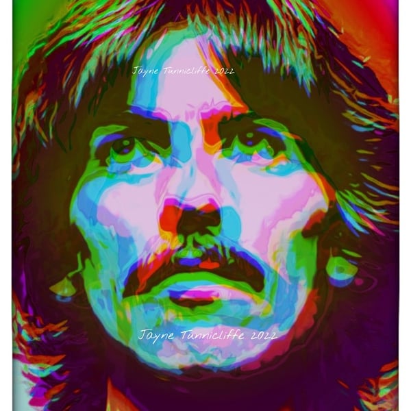 George Harrison 8 x 10 inch full colour ltd edition numbered art print