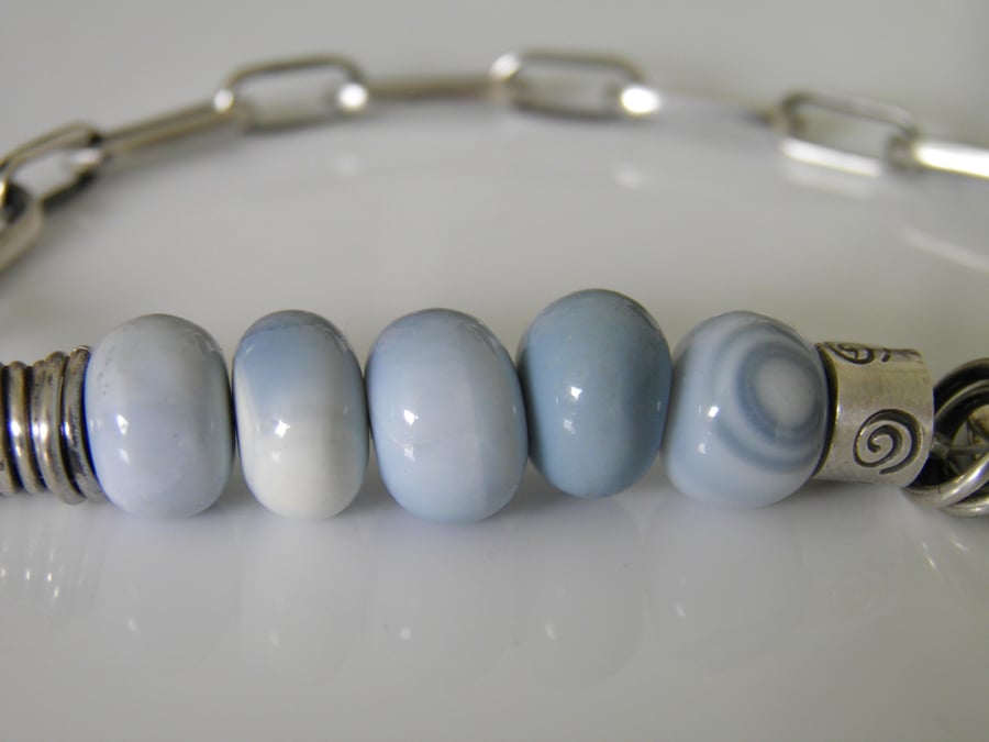 Sterling Silver Opal Bracelet 