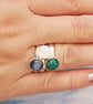 Adjustable Malachite ring. 925 sterling silver rings for women - Image 6