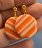 Bold Round Striped Statement Earrings - Image 4