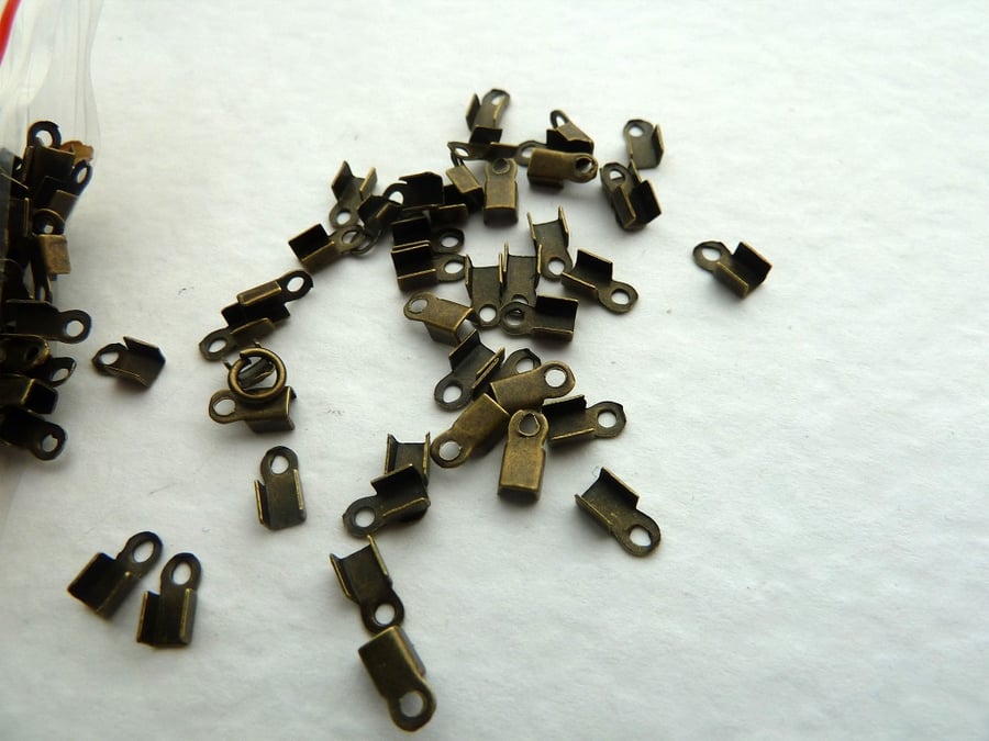 bronze cord ends 2mm