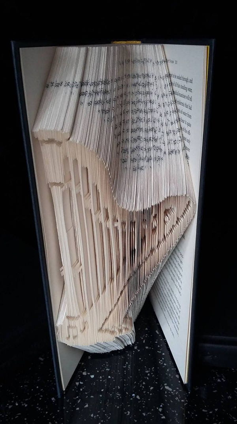 Harp with Music Notes COMBI Book Folding Pattern - EMAILED PDF PATTERN