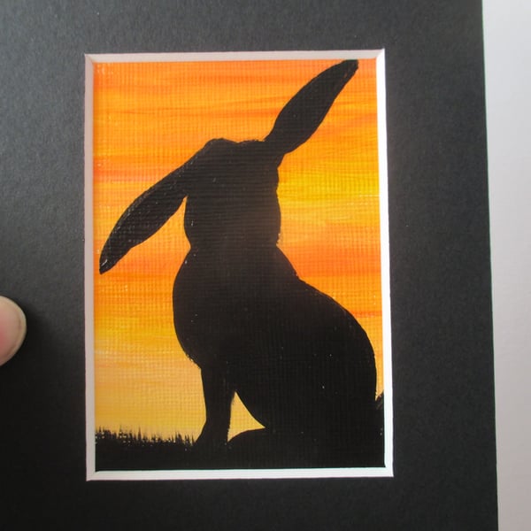 ACEO Rabbit aceo silhouette