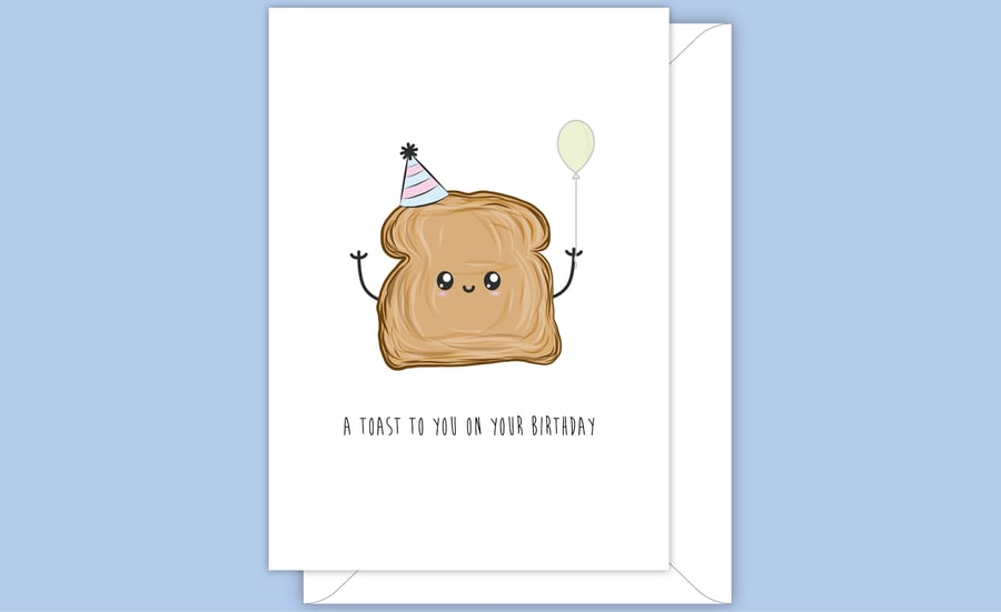 Funny Birthday Card, Toasting Your Birthday