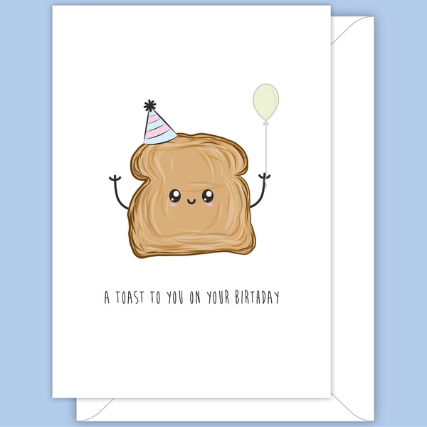 Funny Birthday Card, Toasting Your Birthday