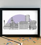 Birmingham Skyline Art Print - Image 1