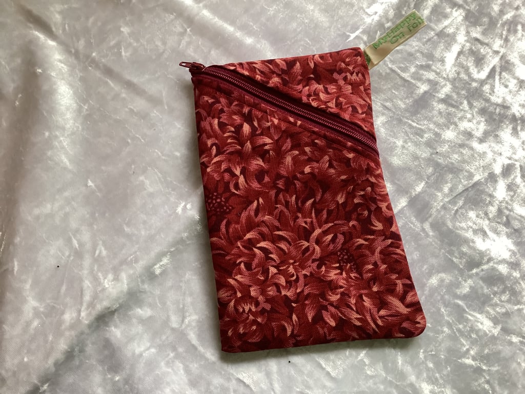 Glasses case, floral. Cotton.